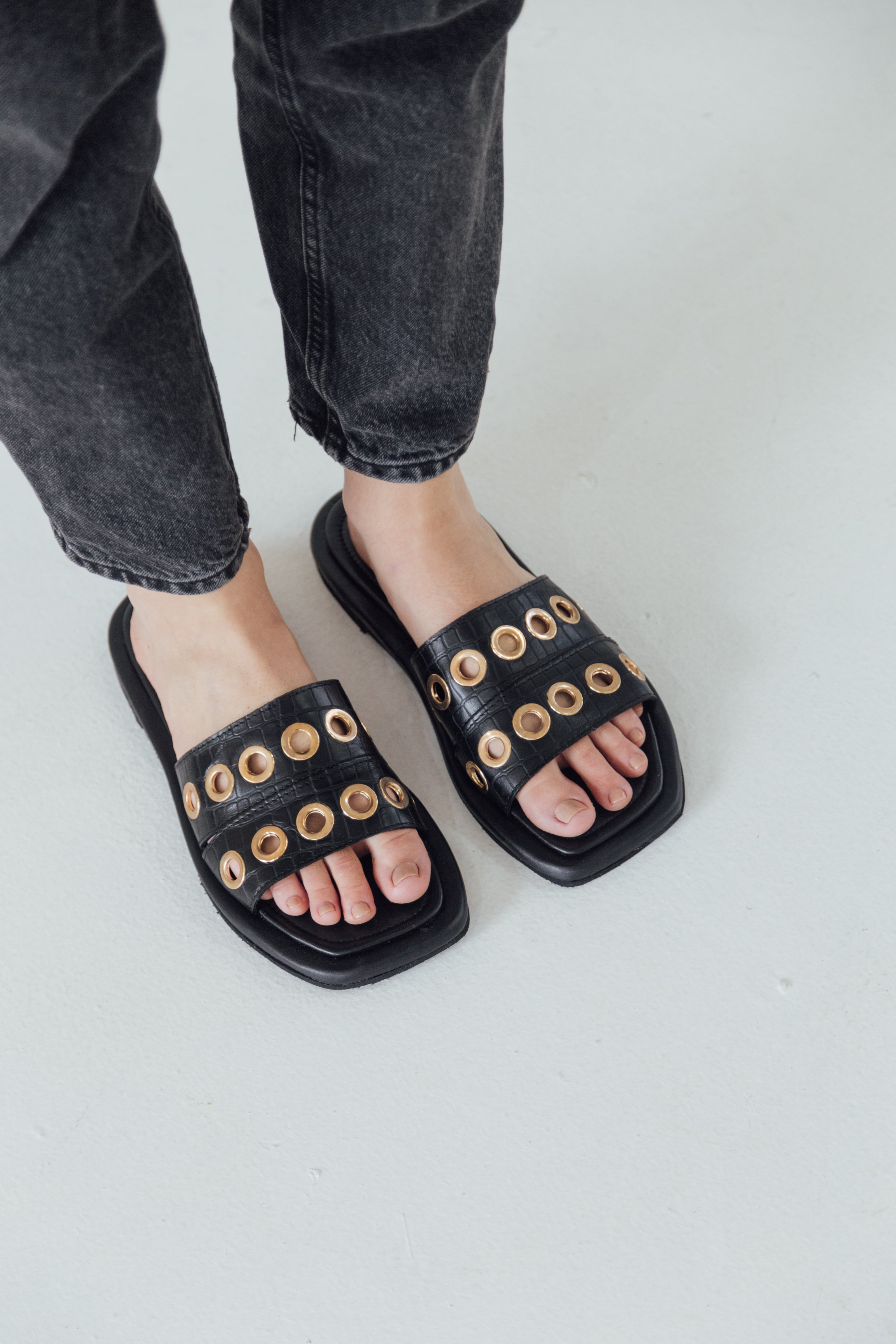 Sandalias Latte Negra